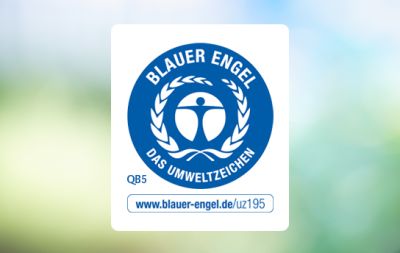 blaues Logo, Wappen, rundes Abzeichen, Lorbeerkranz, Hand-Figur