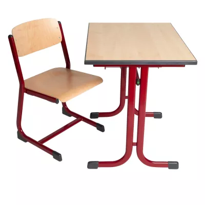 Schreibtischstuhl, Schreibtisch, Holz, Rot, Schule