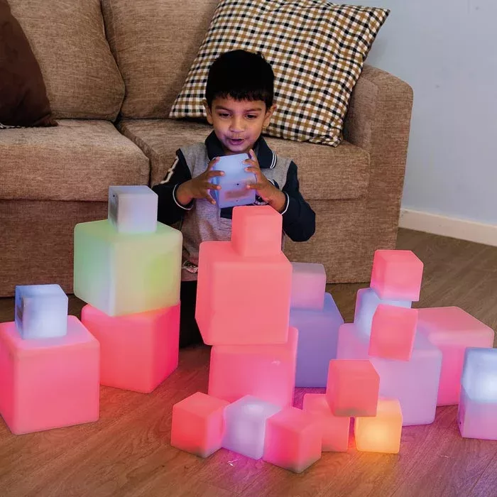 LED-Blocks, Luminous cubes, Bauklötze, Spielwürfel, Kinderzimmer Spielzeug