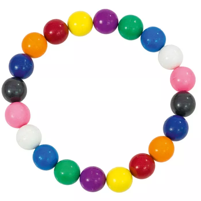 Kinderballen, Gummiball, Bunte Perlen, Farbiges Armband, Spielzeug