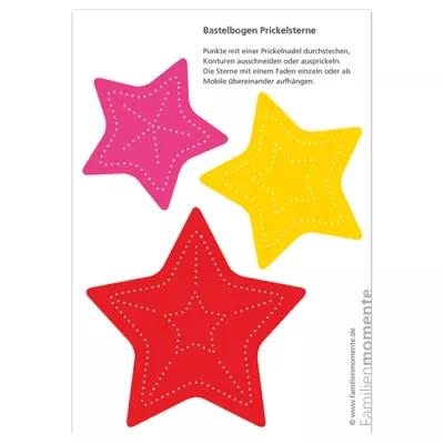 Stern, Sternchen, Prickelnadel, Stickerei, Stars pattern