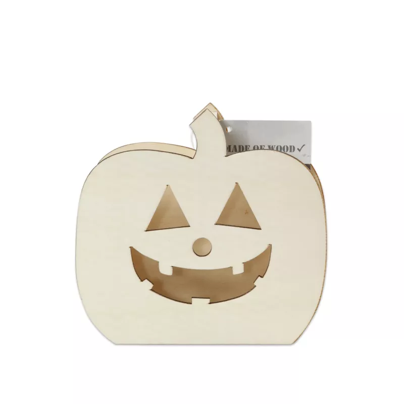 Holzdeko, Halloween, Kürbis, Papier/ Holz, Dekoration