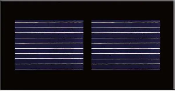 Solarmodul, blaue Streifen, Doppelplatte, rechteckig, dünne Linien