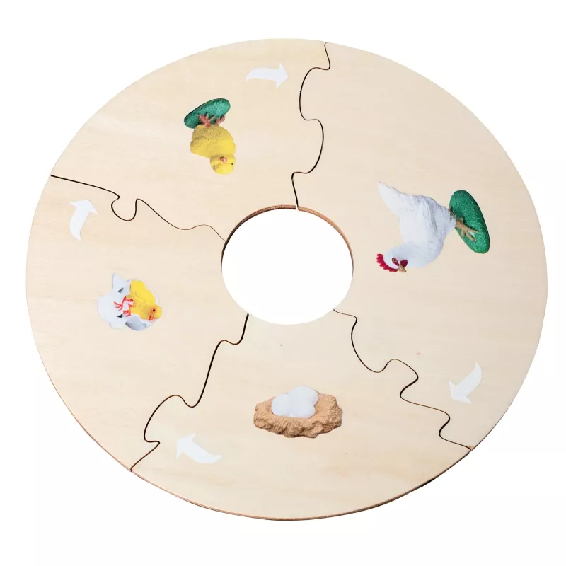 puzzle, Holz, rund, Henne, Huhn