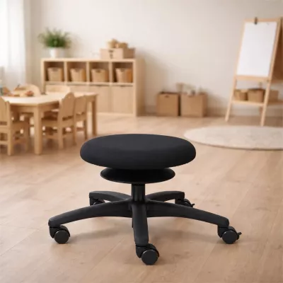 stuhl, bürostuhl, rollen, drehstuhl, schwarz