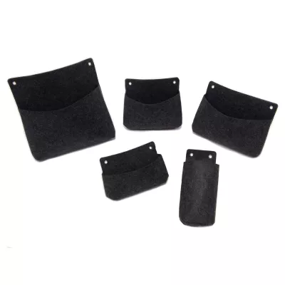 Halterung, Organizer, Wandtasche, Materialfilz, Schwarz