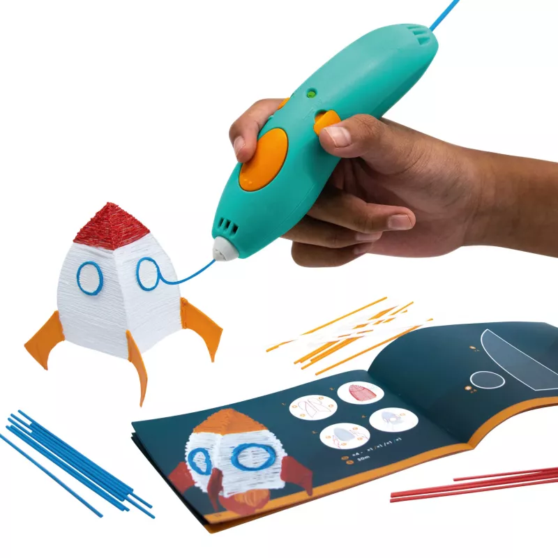3D-Pistole, Papiermodell, Raketenbau, Bastelset, Farbakzente