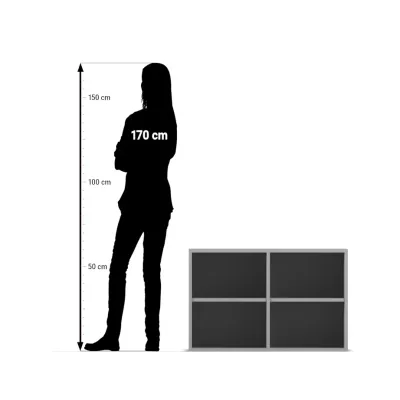 silhouette, person, standing, measurement, panel