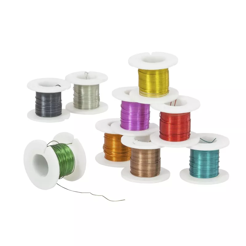 Spule, Metalldraht, Mehrfarbig, Schmuckdraht, Spulen-set