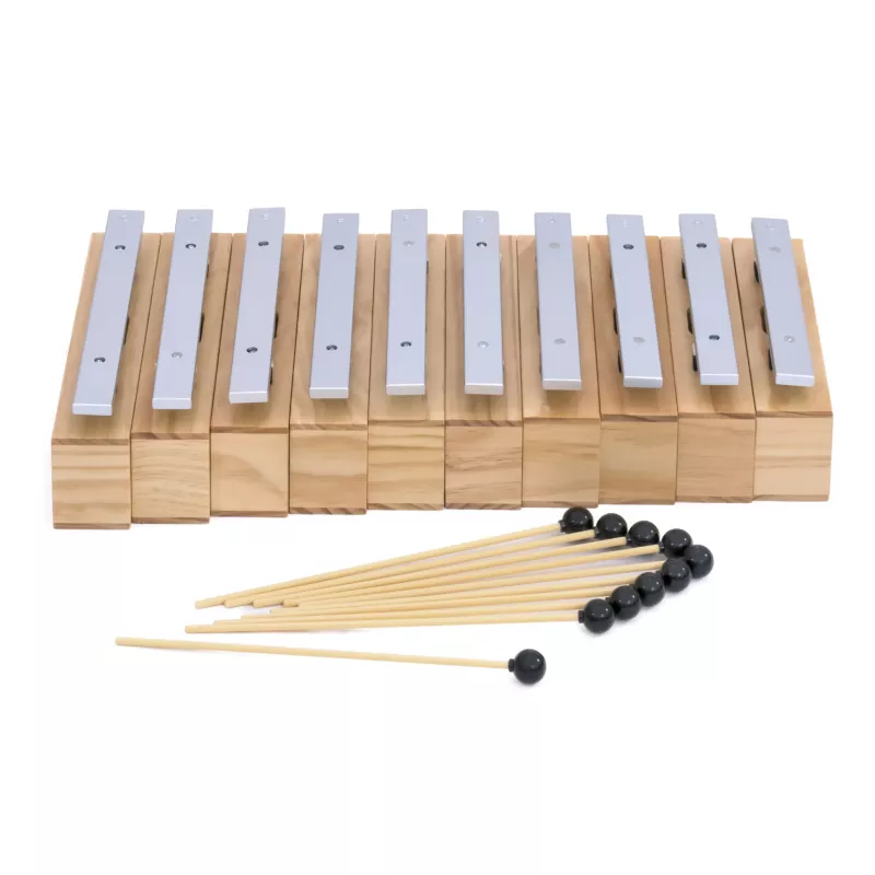 xylophon, Holzblocks, Metallstangen, Orchesterinstrument, Schlägel-Set