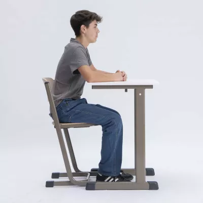 desk, student, table, chair, jeans