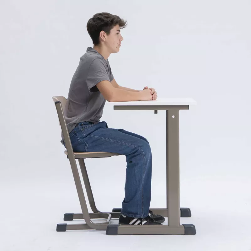 desk, student, table, chair, jeans