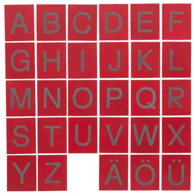 alphabet, buchstaben, kacheln, rote kacheln, A-Z mit Umlauten