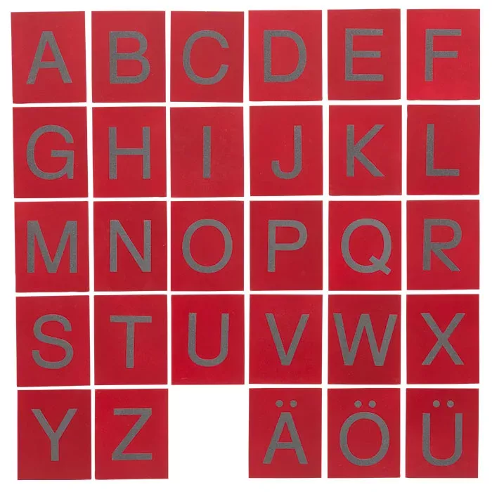 alphabet, buchstaben, kacheln, rote kacheln, A-Z mit Umlauten