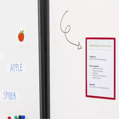 wandertag, placard, poster, mitteilung, apfel