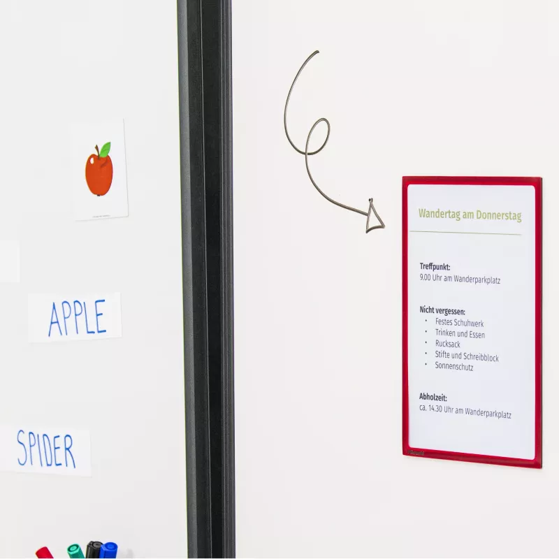 wandertag, placard, poster, mitteilung, apfel