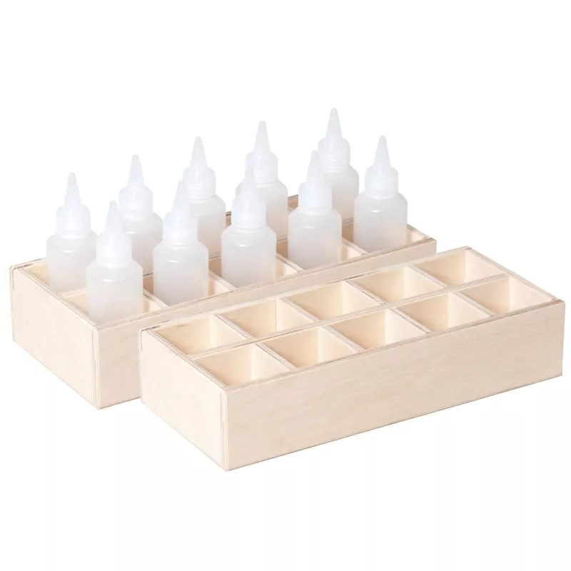 Nähmaterialien, Tintenfläschchen, Aufbewahrungsbox, Holzbox, Trenner/Fächer