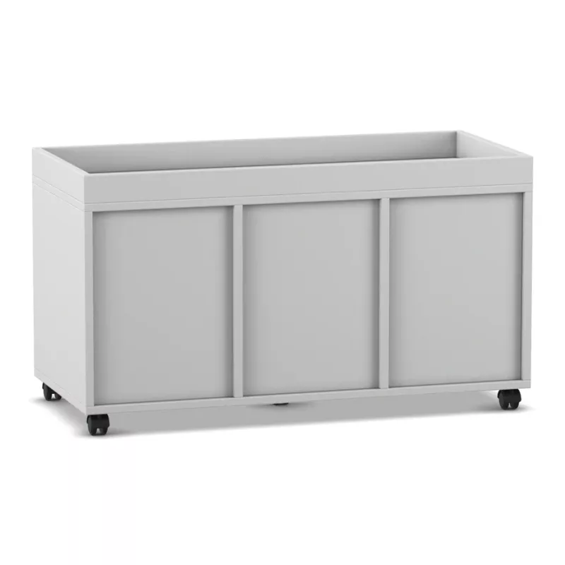 Wandkastentisch, Aufbewahrungskasten, Stahlmetall, Schiebtür, Rollcontainer