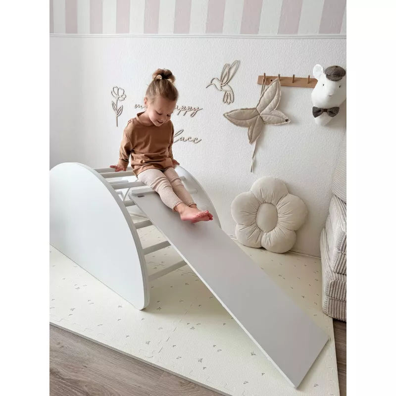 Kleinkind-Spielturm, Kletter-/Rutschspiel, Holzspielzeug, Rutsche, Kinderzimmer-Dekoration