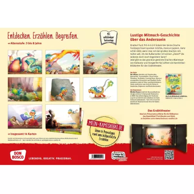 Kinderbuch, Drachen, Karten, Illustrationen, Bildkarten