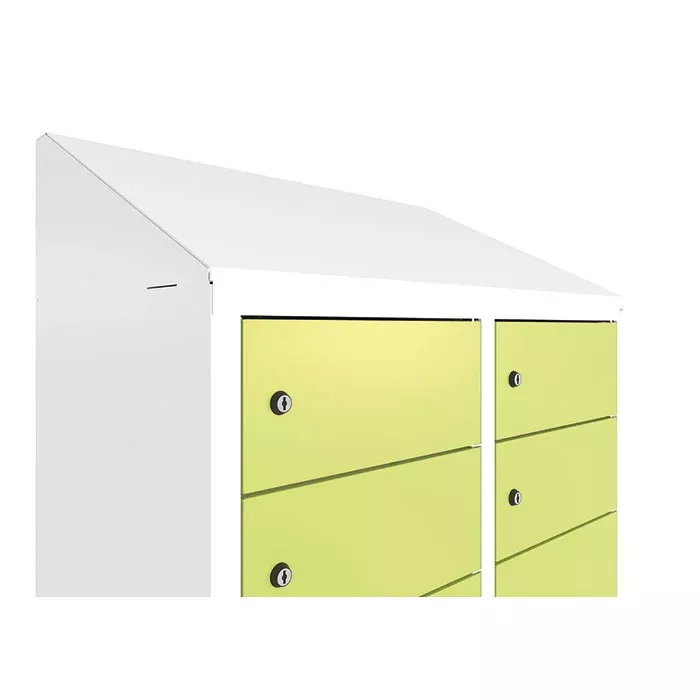 Briefkasten, Postfach, gelbe Schubladen, Seitenkabinett, Schloss