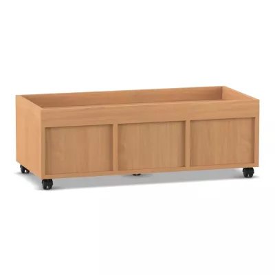 holz, container, rollbarer unterschrank, couchtisch, tischbox