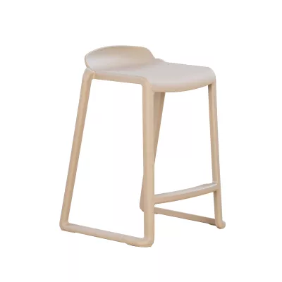 Barhocker, Glasstool, Beige, Stuhl, Kufenstuhl