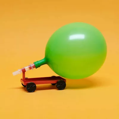 Ballon, Grüner Ballon, Pumpe, Wagen, Spielzeug