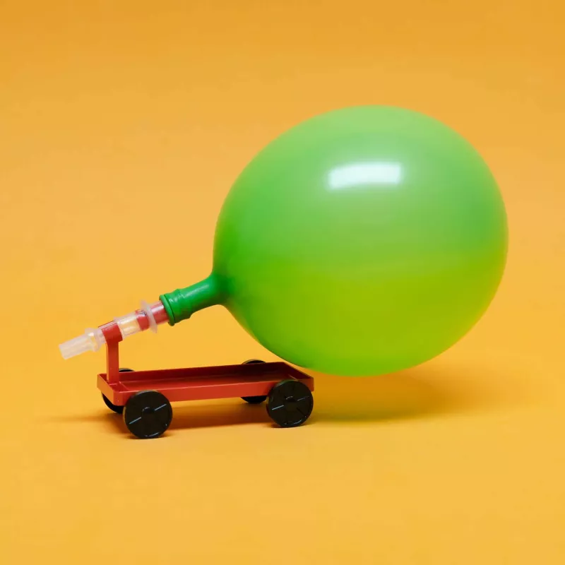 Ballon, Grüner Ballon, Pumpe, Wagen, Spielzeug