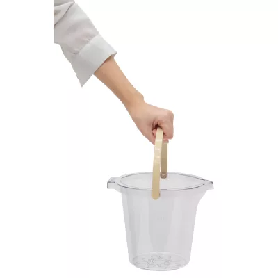 Kübel, Messbecher, Transport Griff, Transparent, Messkanne