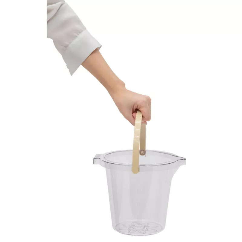 Kübel, Messbecher, Transport Griff, Transparent, Messkanne