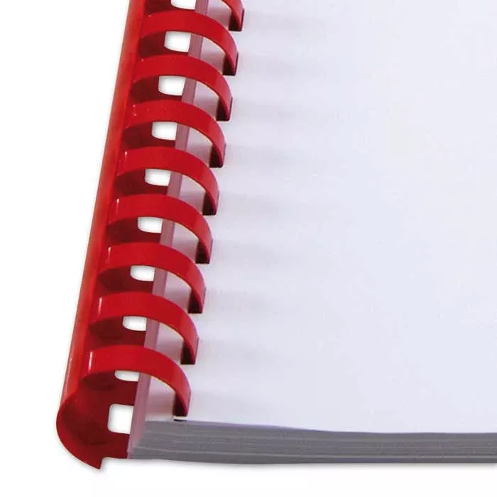 spiral-binding, ring binder, notebook, red coil, plastic spine