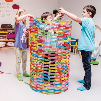 Konstruktion, Kastensystem, Bunte Bausteine, Kinderzimmer, Turm