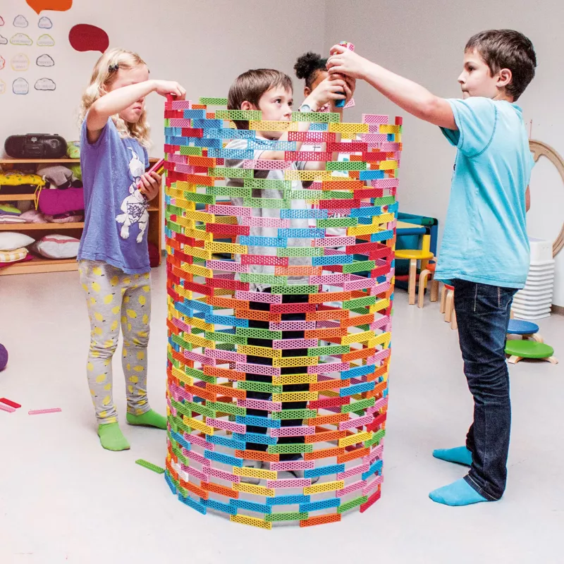 Konstruktion, Kastensystem, Bunte Bausteine, Kinderzimmer, Turm