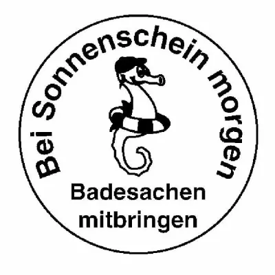 Schild, Waschanleitung, Badesachen, Haken, Aufkleber