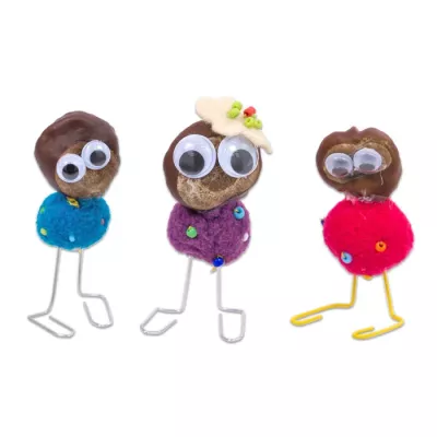Kulleraugen, Filzkugeln, Puppenfigur, Freigestellt, Häkelkunst