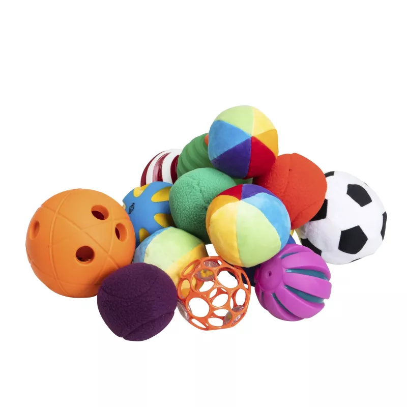 Spielzeugbälle, Kunststoffball, Gummi- / Filzbälle, Farbenvielfalt, Ballenset