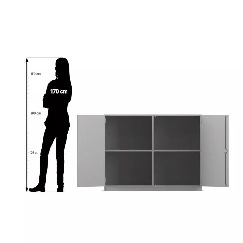 Sideboard, Schrank, Aufbewahrung, Zweiflügelig, Grau