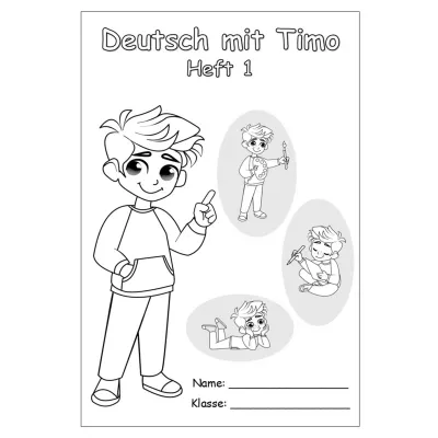 Kinderbuch, Ausmalbild, Deutschunterricht, Charakter, Skizze