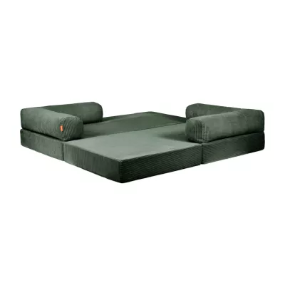 sofa, sectional, grün, Corduroy, Kopfstützenwangen