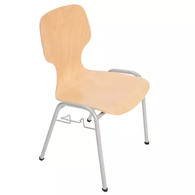 Klassenzimmerstuhl, Schreibtischstuhl, Holzstuhl, Sitzgelegenheit, Metallgestell