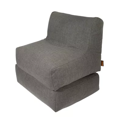 Sessel, Sesselbezug, Grau, Mikrofaser, Kissenhocker