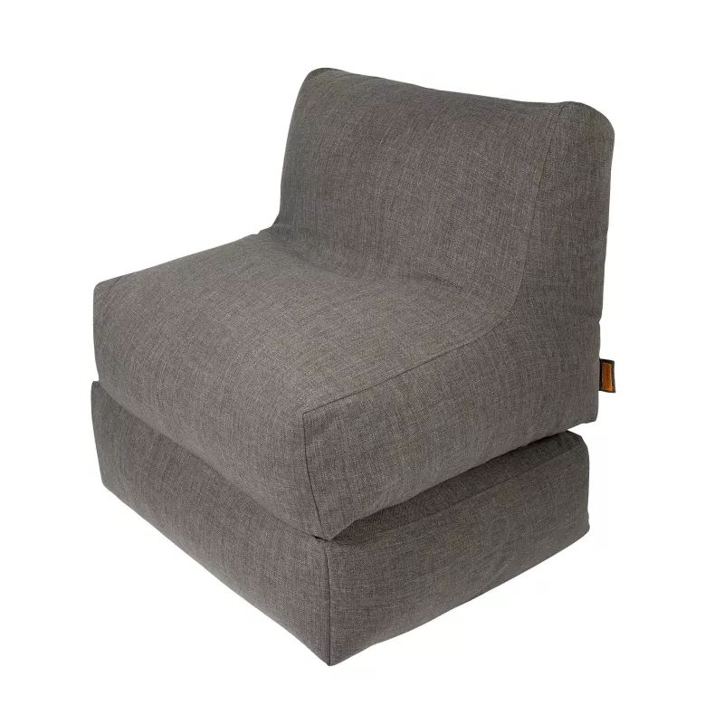 Sessel, Sesselbezug, Grau, Mikrofaser, Kissenhocker