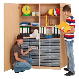 Klassenschrank XL - 32 flache Boxen