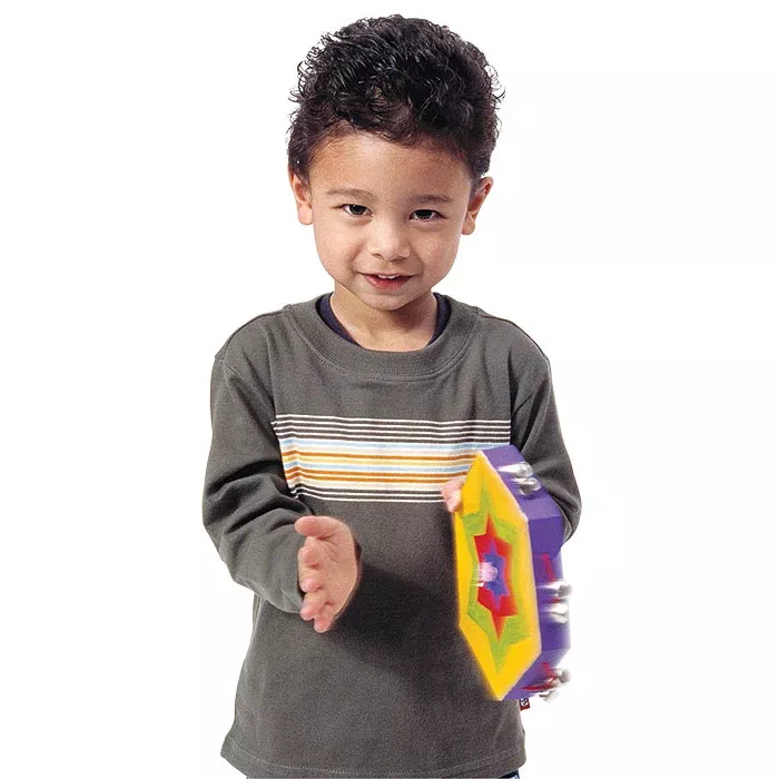 Kinderpullover, Langarmshirt, Streifenmuster, grün, Tambourin/Schaukeln??