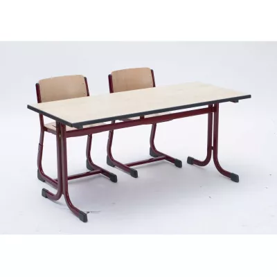 Schreibtisch, Schule, Klassenzimmer, Holzplatte, Metallgestell