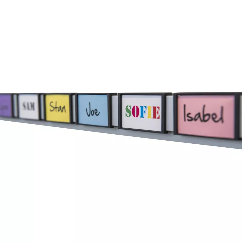 Namensschild, Namensetikett, Personenname, Kartenreihe, Kunststoffrahmen
