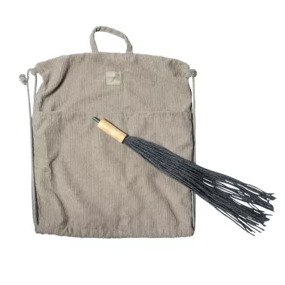 Kord-?, drawstring, beige, Rucksack, Quasten