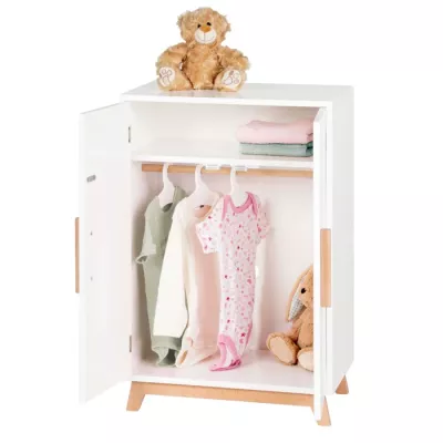Kleiderschrank, Kinder, Kleidung, Hängestange, Holzgriffe