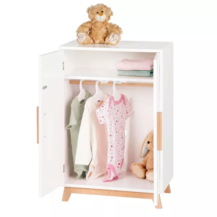 Kleiderschrank, Kinder, Kleidung, Hängestange, Holzgriffe